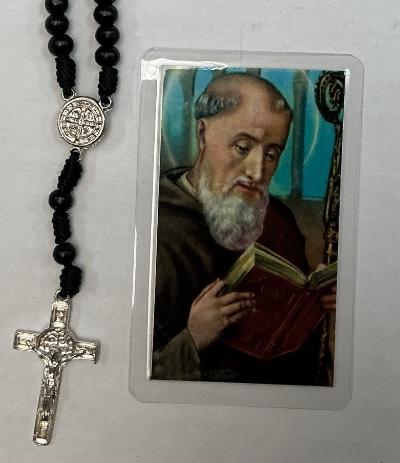 NEGRO ROSARIO CORONILLA PARA REZAR A SAN BENITO