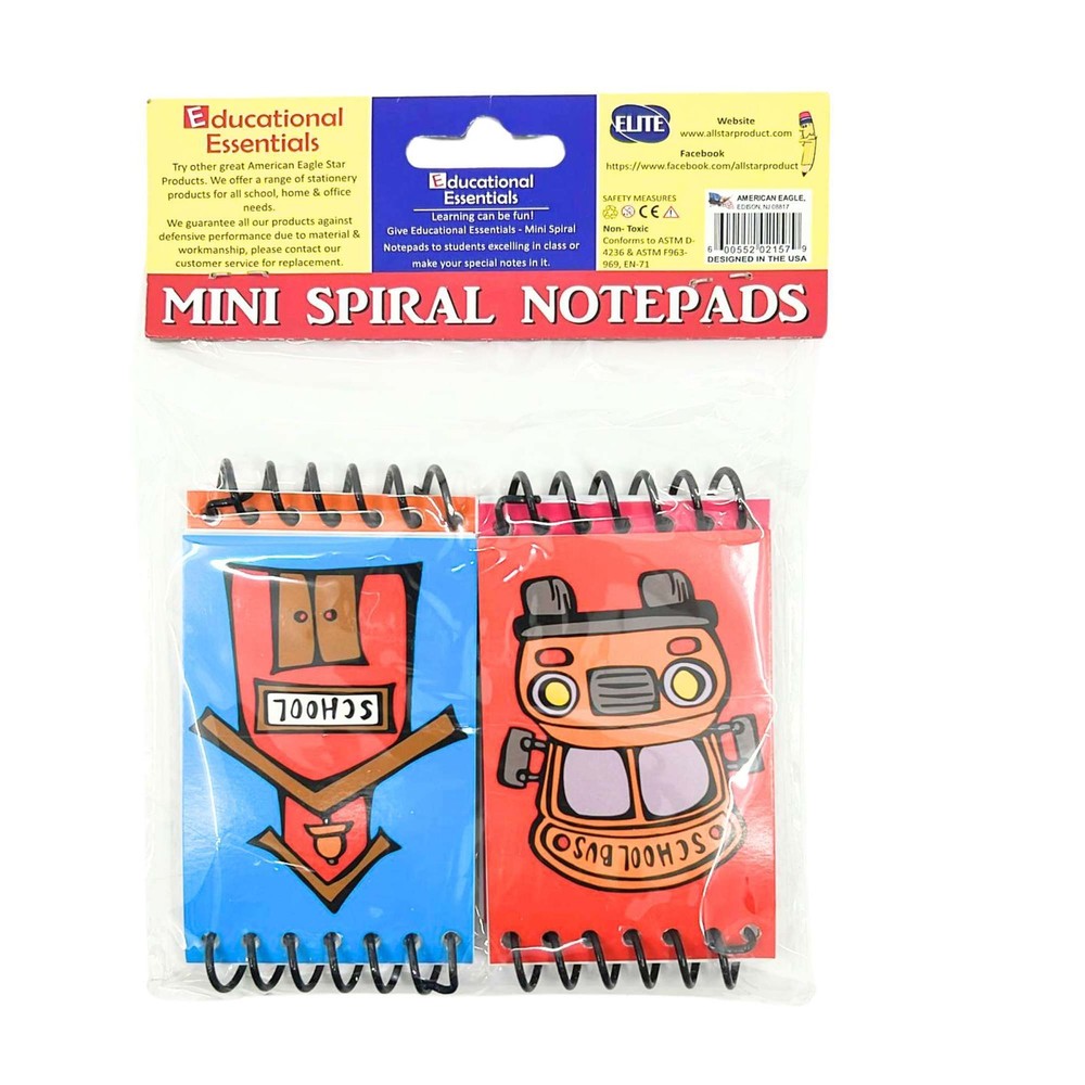 Mini Spiral Notepads Compact & Convenient for Notes On the Go: 4 Notepads