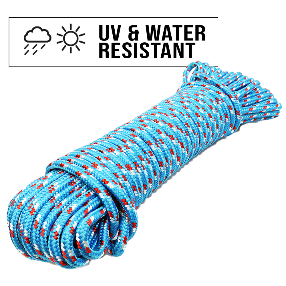 3/8" x 100' Utility Diamond Braided Polypropylene Multi Purpose Rope - BoxerTool