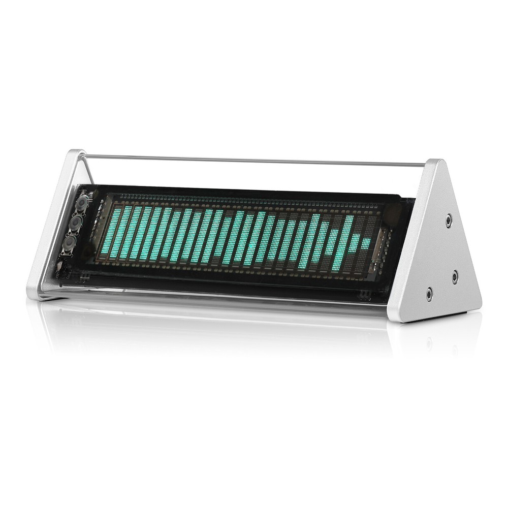 VFD Audio Spectrum Analyzer Bluetooth Desk Clcok Speaker Receiver w/IR Control
