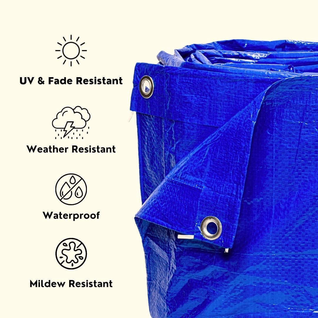 Tarp Supply Blue Poly Tarp With Grommets
