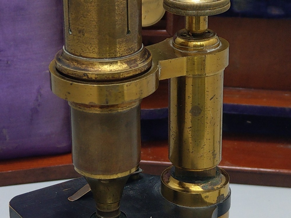 Antique Microscope Archibald Young Edinburgh with extras
