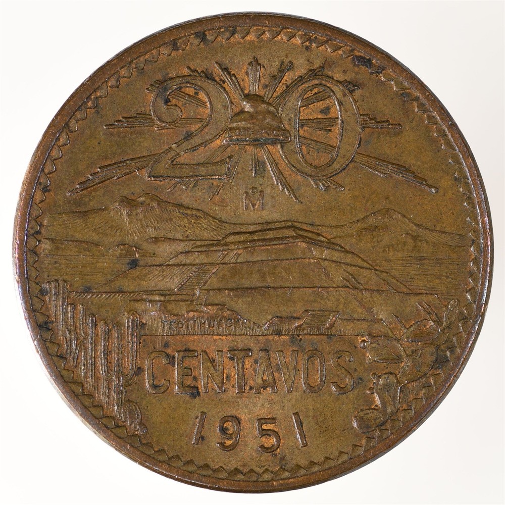 1951 Mo Mexico 20 Centavos KM#439