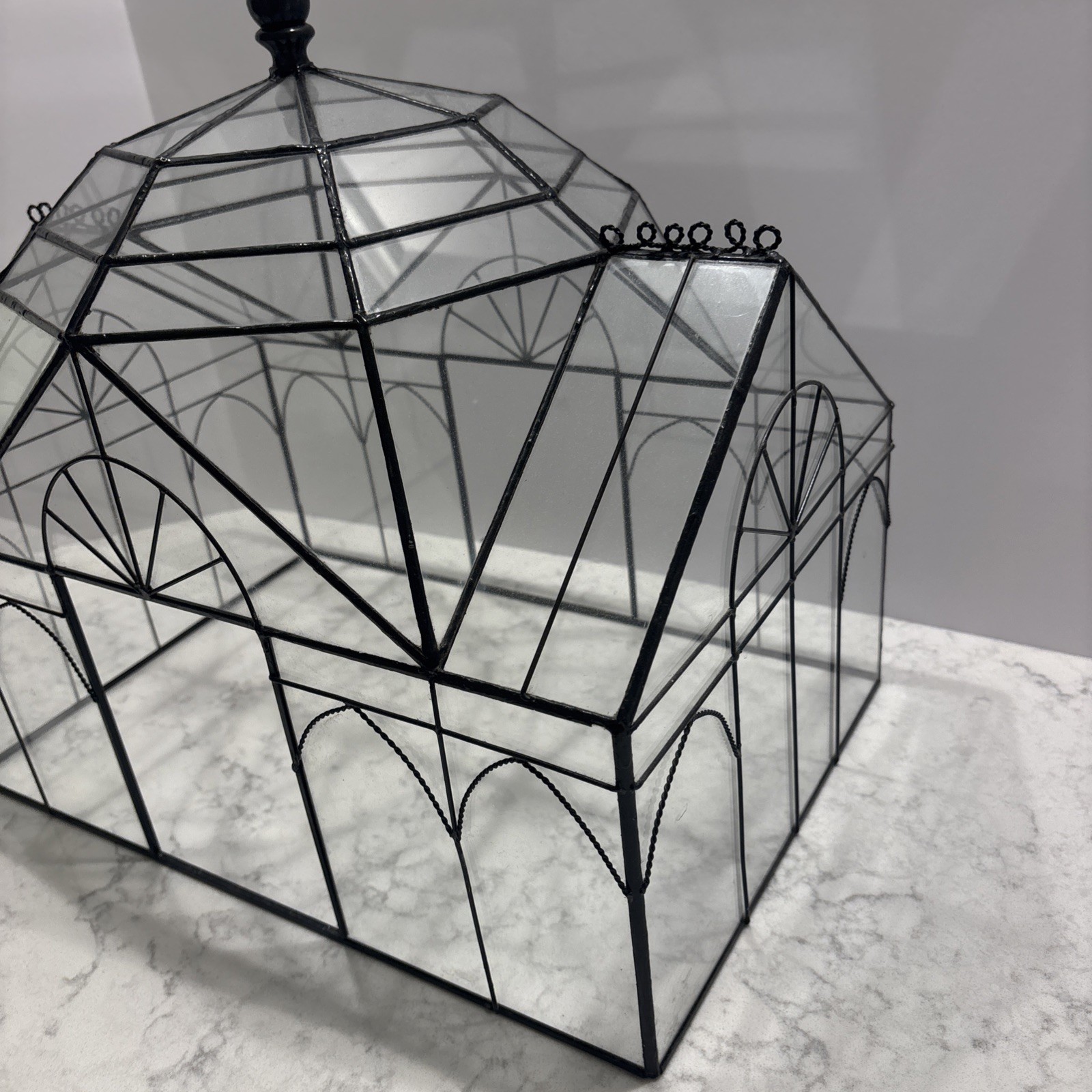 Vintage Garden Plant Glass Terrarium Gorgeous!