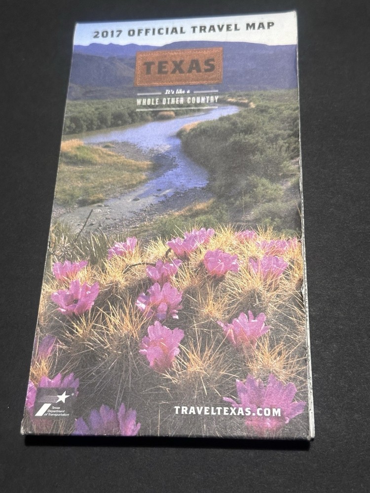 Texas Official Travel Map 2017 Foldable Pre-owned