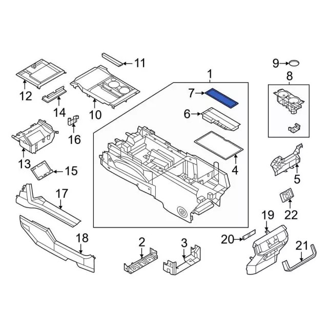 Genuine Ford Cup Holder Insert ML3Z1513562AA