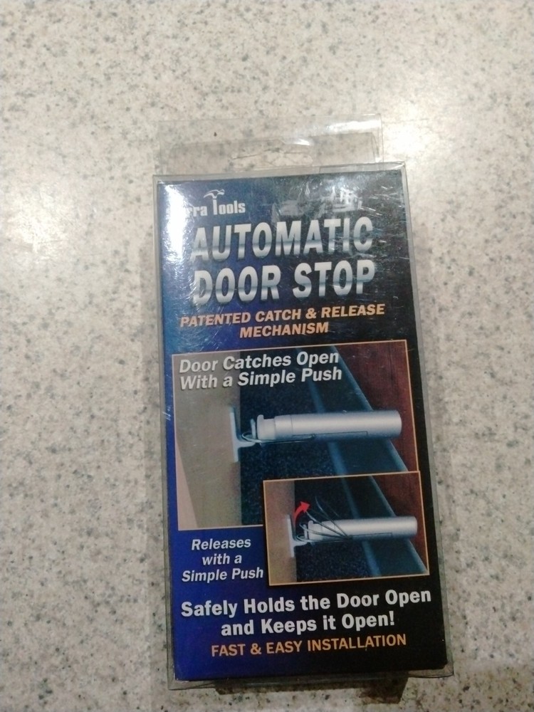 Sierra Tools 82-5351 Fast Installation Automatic Door Stop, Silver