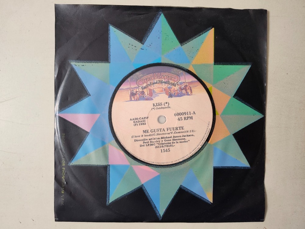 KISS SUPER RARE Argentina 1983 I Love It Loud Killer Vinyl Import 45 6000911-A