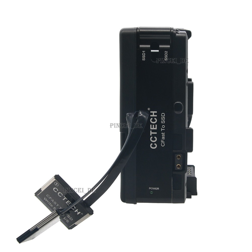CCTECH CFSSD CFast 2.0 to SSD Blackmagic URSA Mini Broadcast + V-Mount Plate
