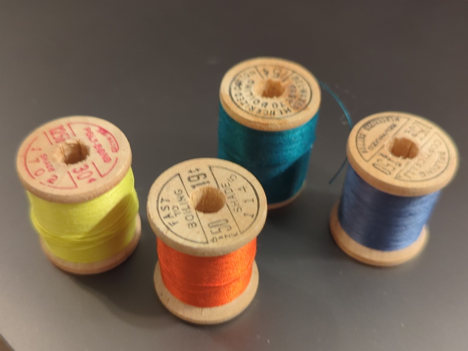 Lot Of 4 Vintage Belding Corticelli Thread Spools
