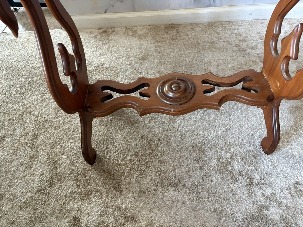Antique Victorian walnut parlor table