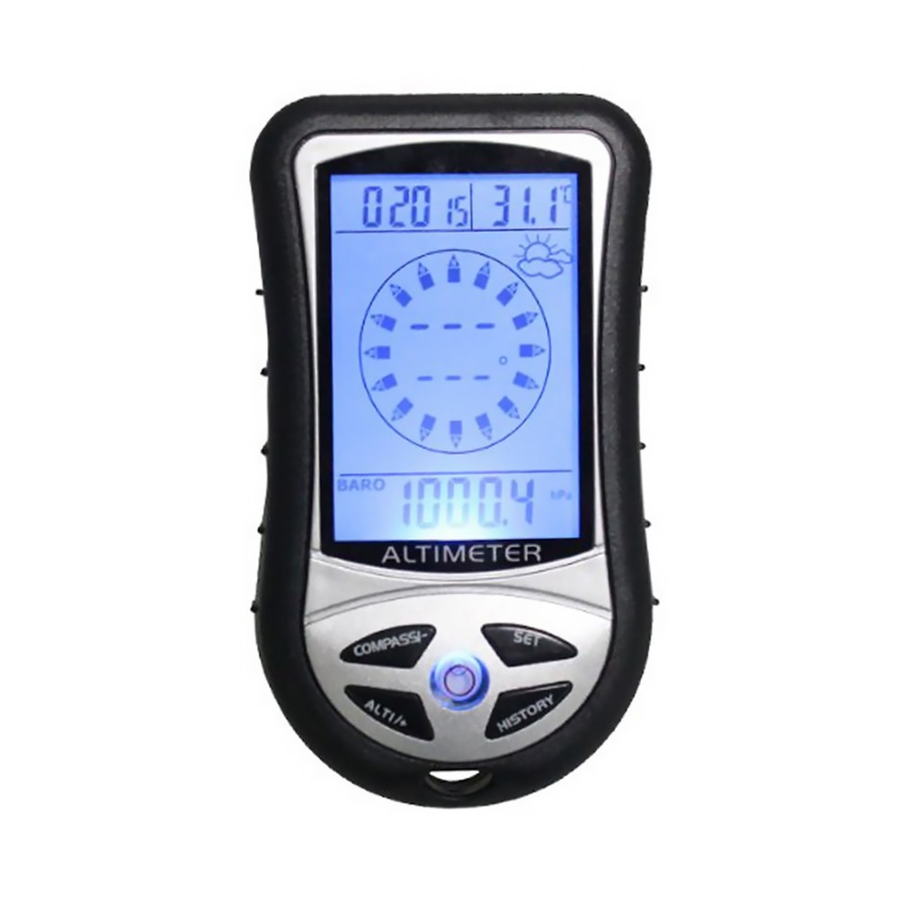 Portable Multifunction Altimeter Digital Compass Clock Barometer Thermometer