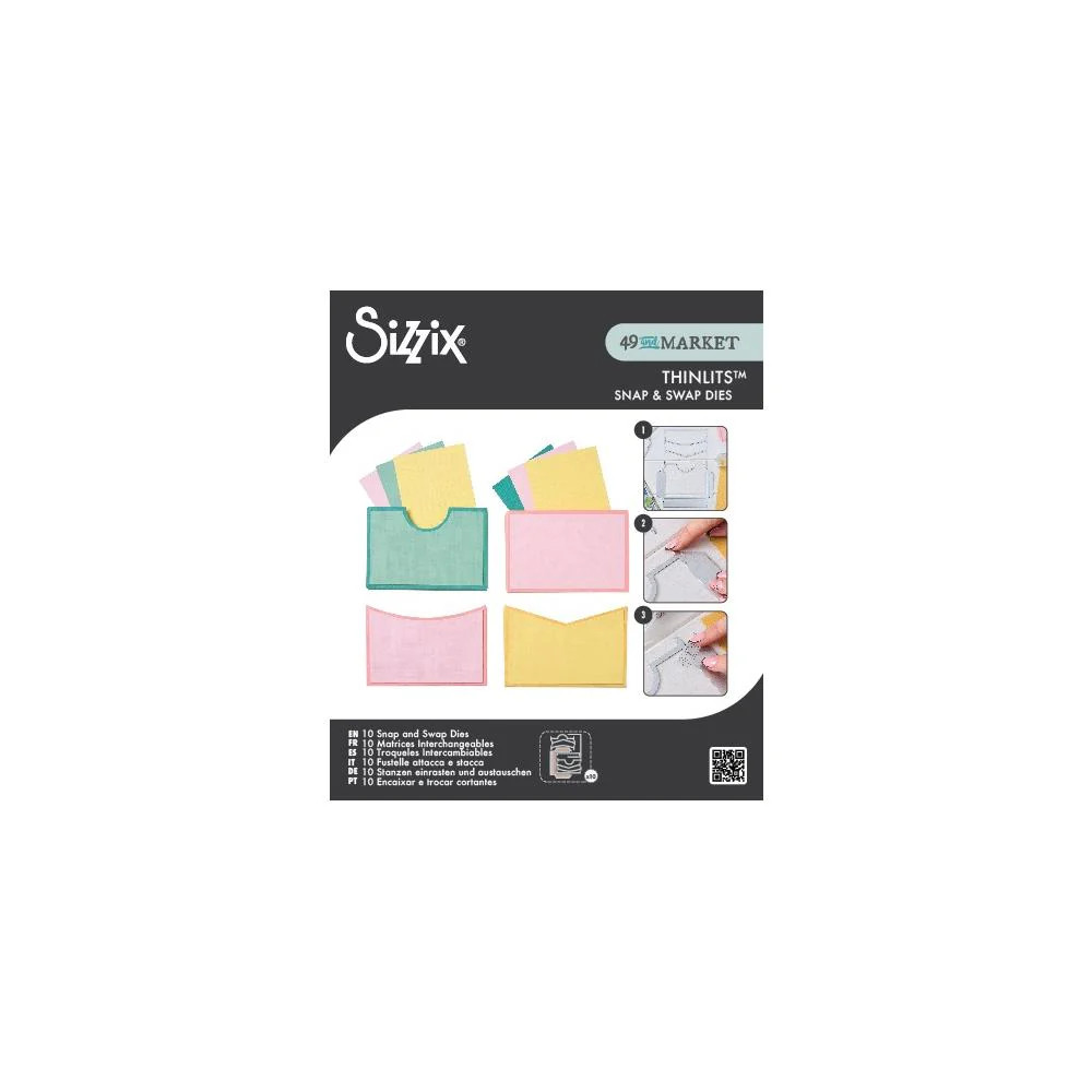 Sizzix Thinlits Snap & Swap Set - Pockets, 666877 by 49 & Market