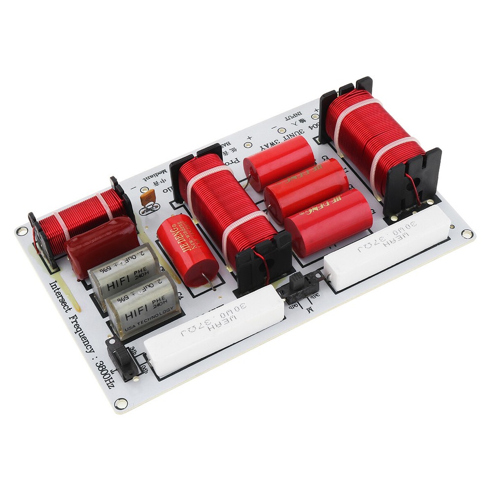 3 Way Audio Speaker Frequency Divider 350W Hi-Fi Crossover Filter Module Board