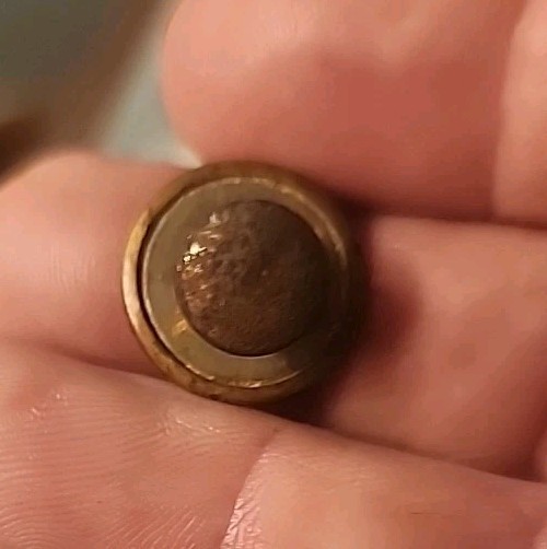 #2 Antique Lee Jeans Brass Stud Button Good Condition