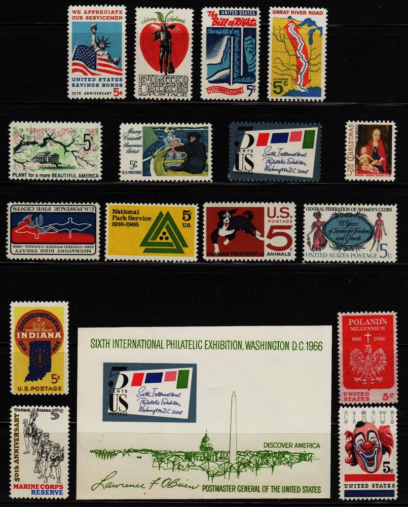 1966 Commemorative Year set  w/ SSheet - MNH