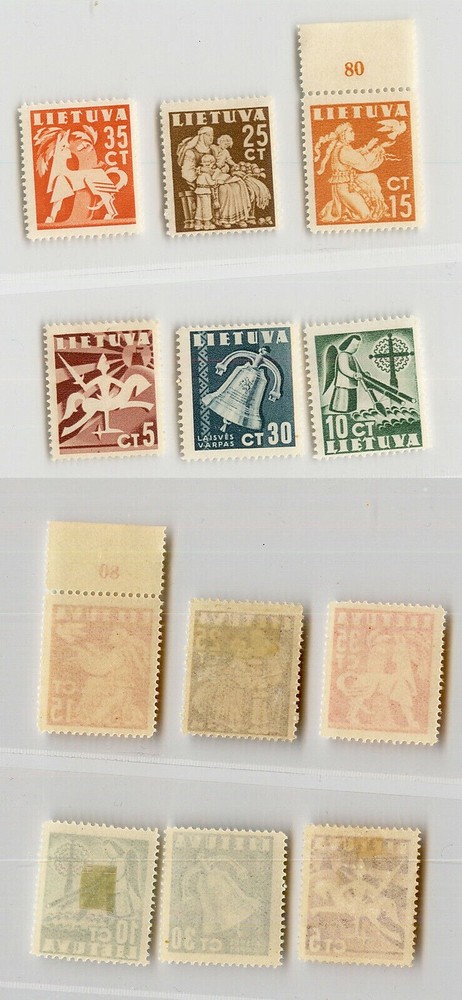 Lithuania 🇱🇹 1940 SC 317-322 mint . rtb4593