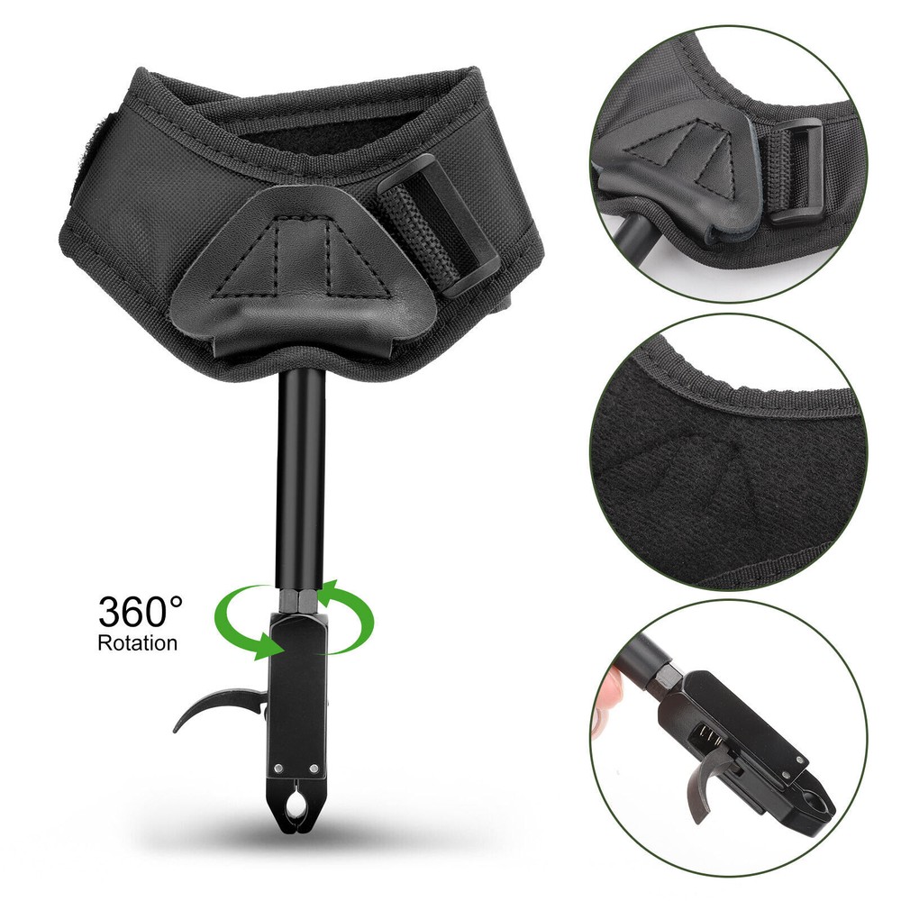 Archery Wrist Release Aid Trigger Adjustable Strap Caliper Compound Bow Hunting