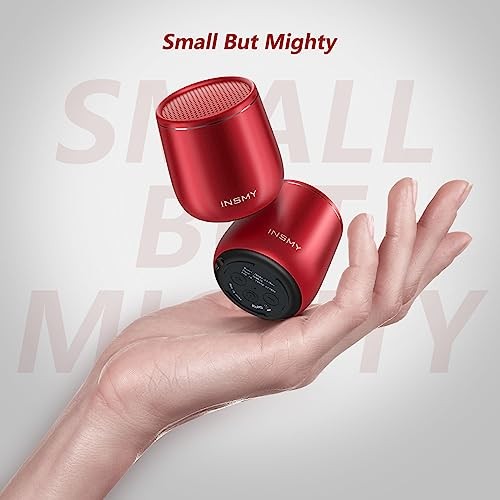 Small Bluetooth Speaker, Waterproof Mini Portable Wireless Speaker, 1-Red
