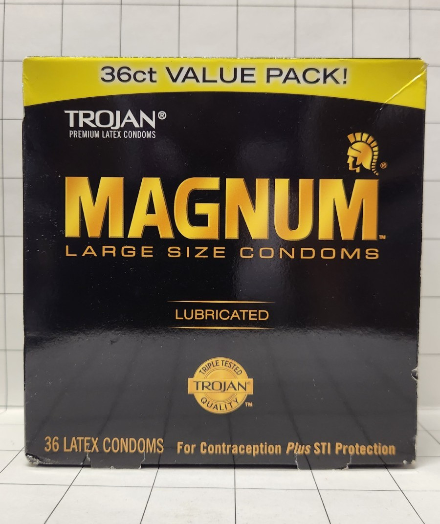 Trojan Magnum Value Pack 36 Lubricated Large Size Latex Condoms EX 2030-01-01 OR