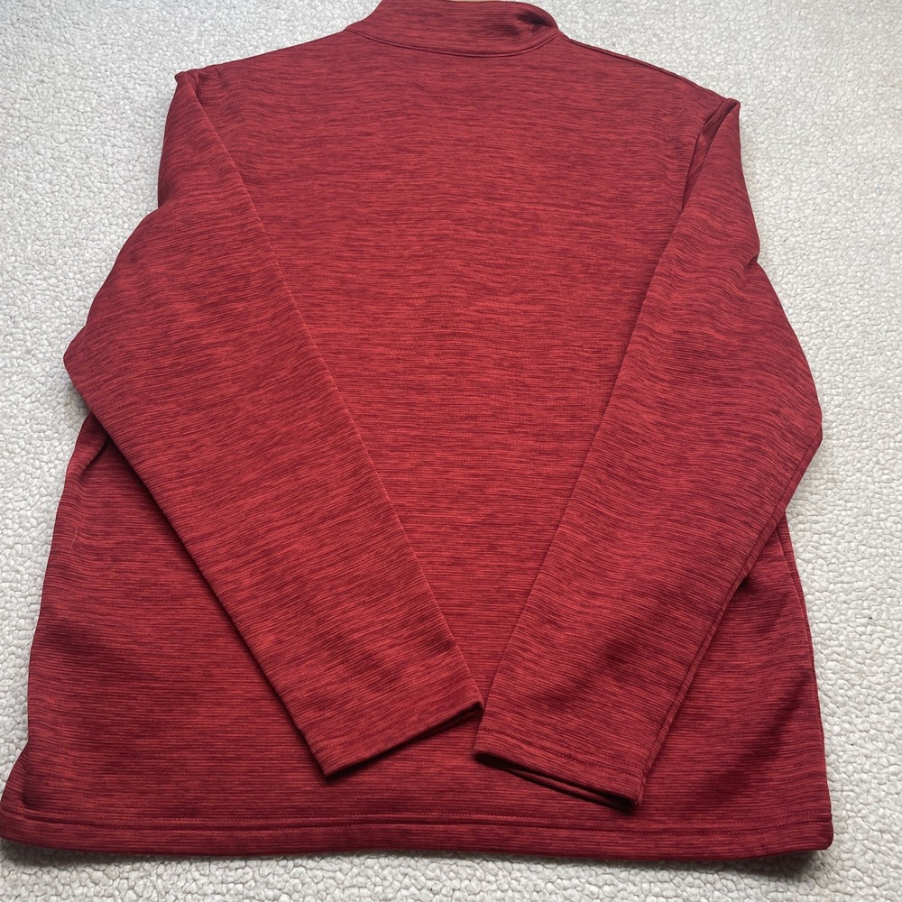 Callaway Snap Button Long Sleeve Pullover Heather Red Men's Size L
