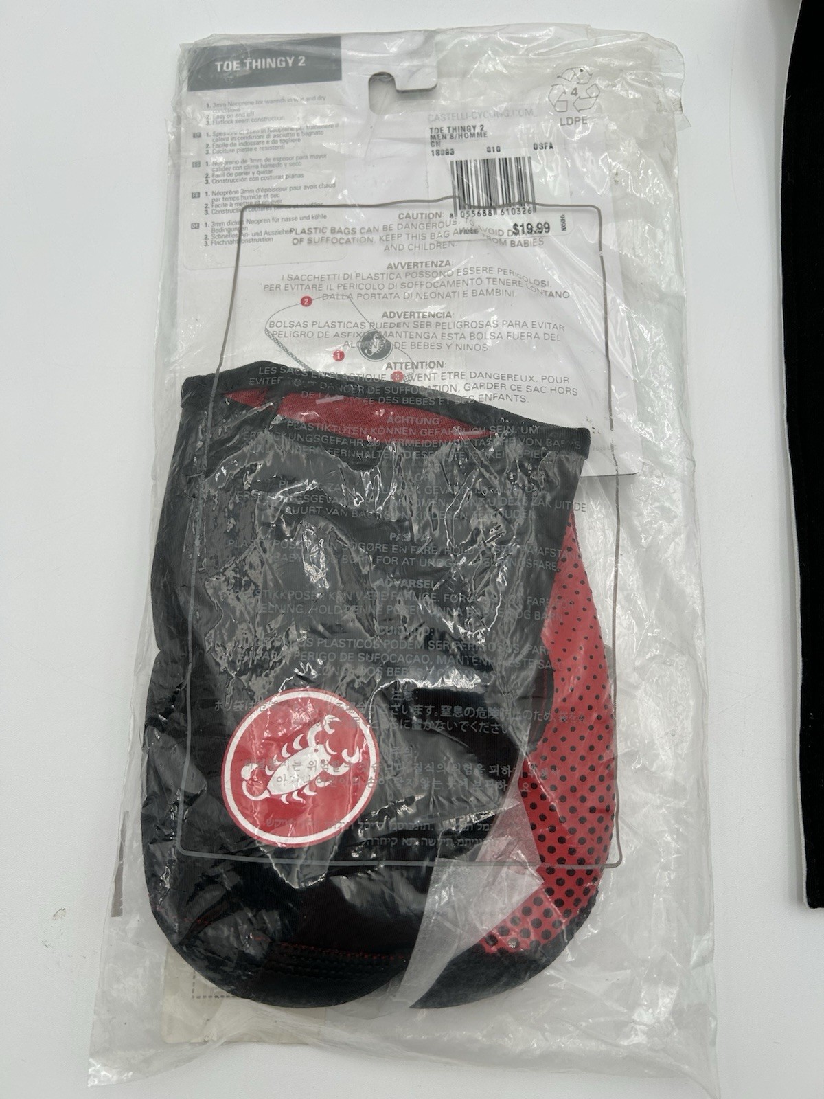 Castelli Toe Thingy 2 Cycling Toe Neoprene Covers Bundle With Cord Keeper