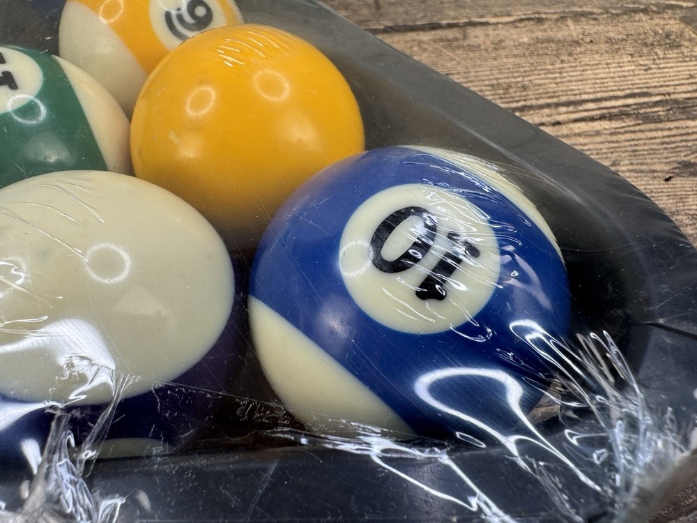 Vintage Pool Ball Set With Rack