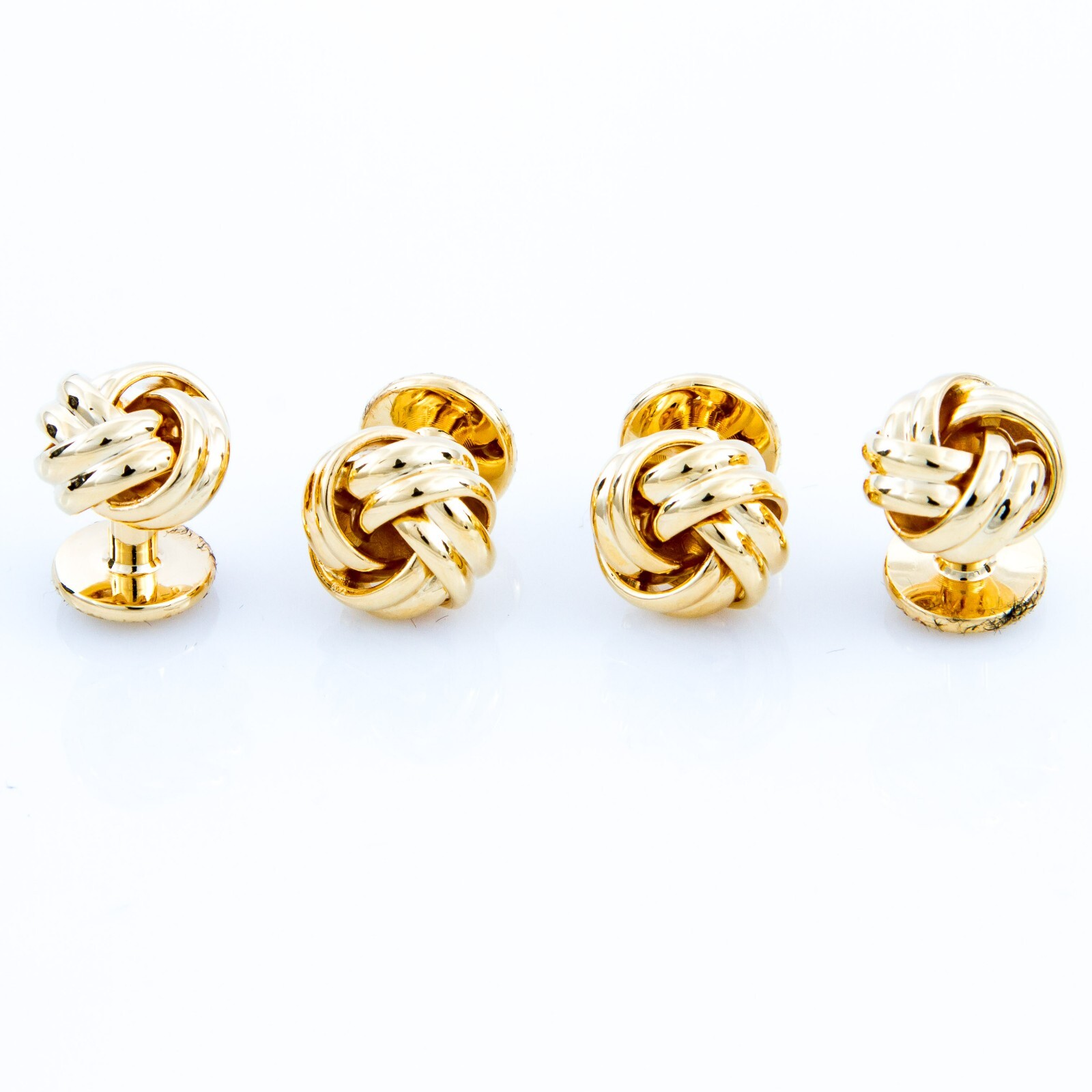 MRCUFF Gold Knot Cufflinks & Studs Set 2 cufflinks and 4 shirt studs bulk packed