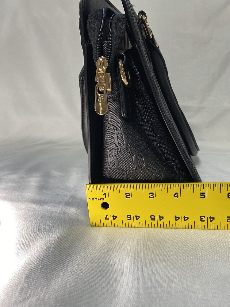 Soperwillton Black Textured Hand Bag