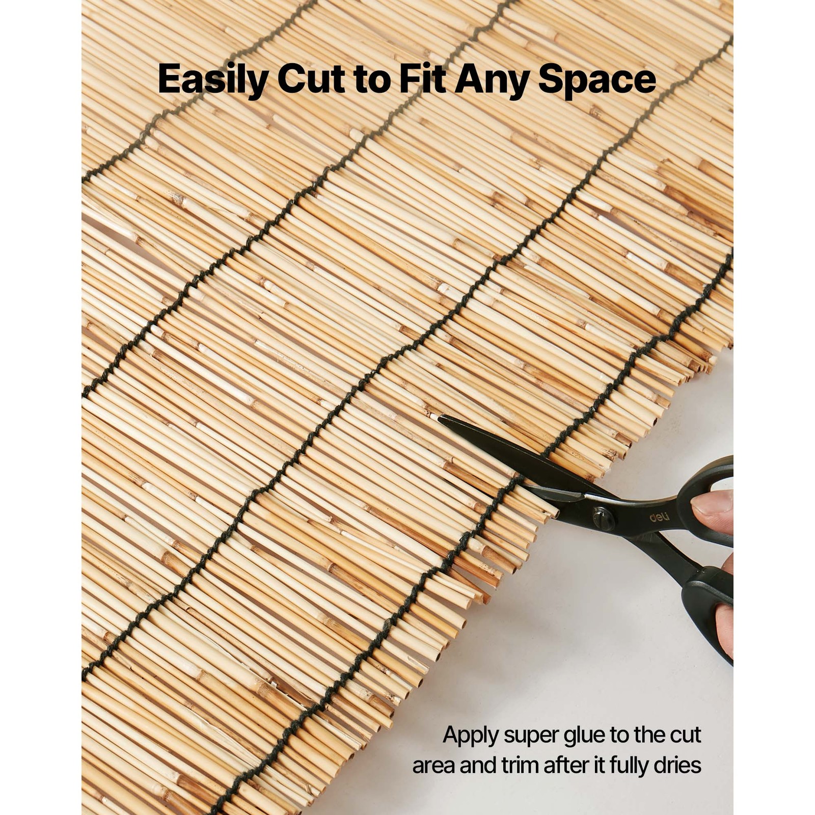 Uimoso Natural Reed Fence Panel 4 ft x 16.4 ft Privacy Screen Roll for Garden