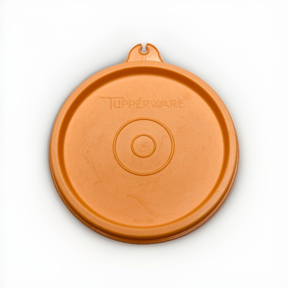 Tupperware 4” Round Replacement Seal 733 Orange H Tab Lid