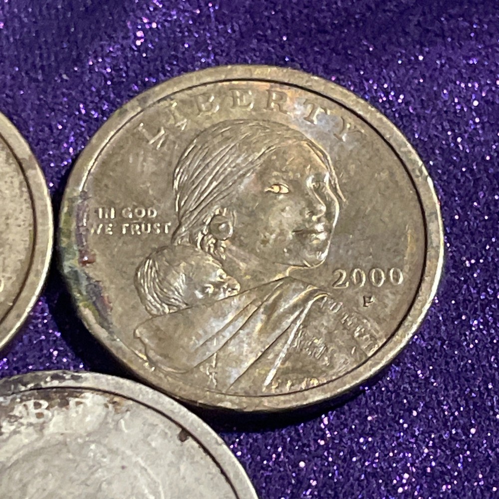 2000 D & p sacagawea dollar, Die Cracks, Improper Die