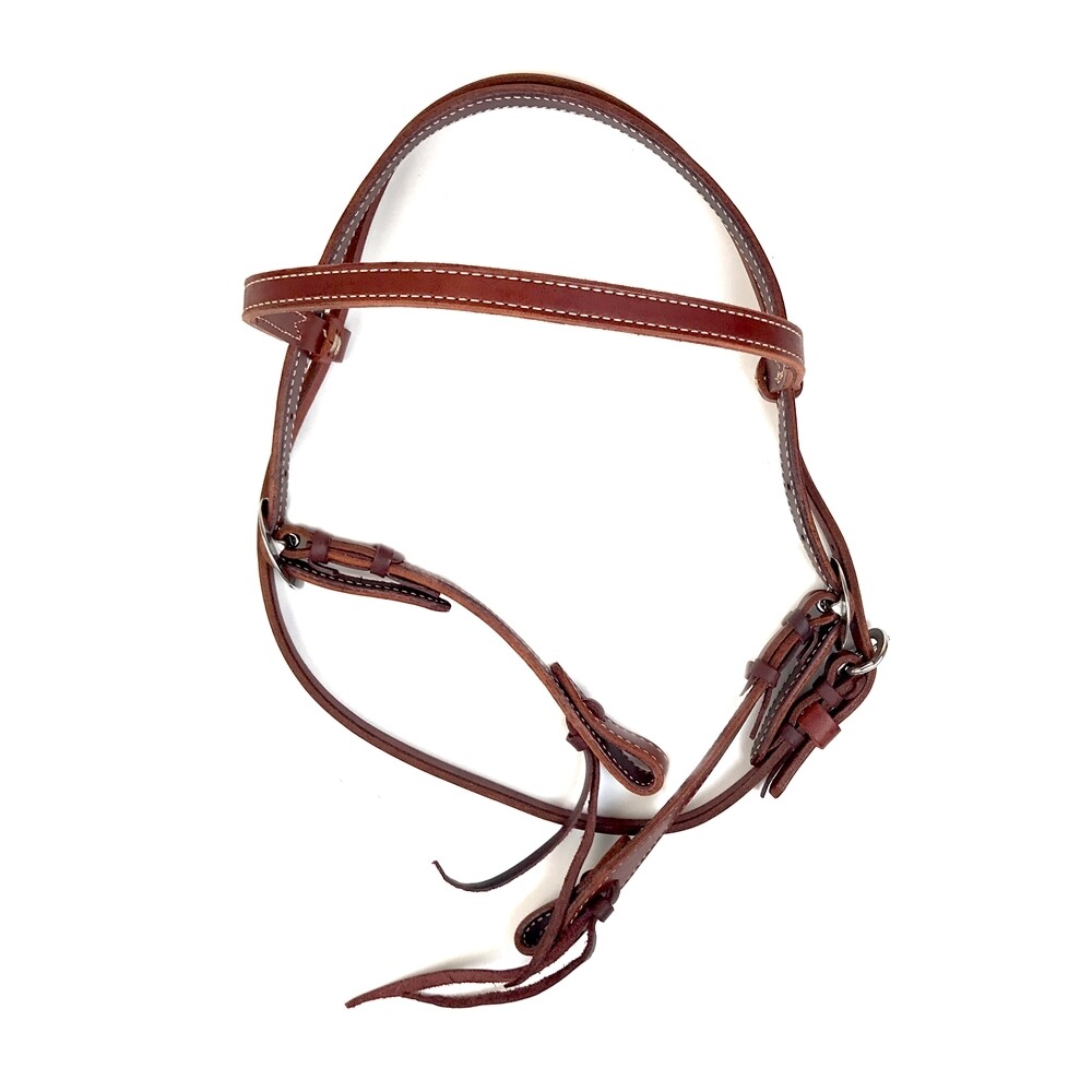 Elite Headstall, Hand Laced (Russet)