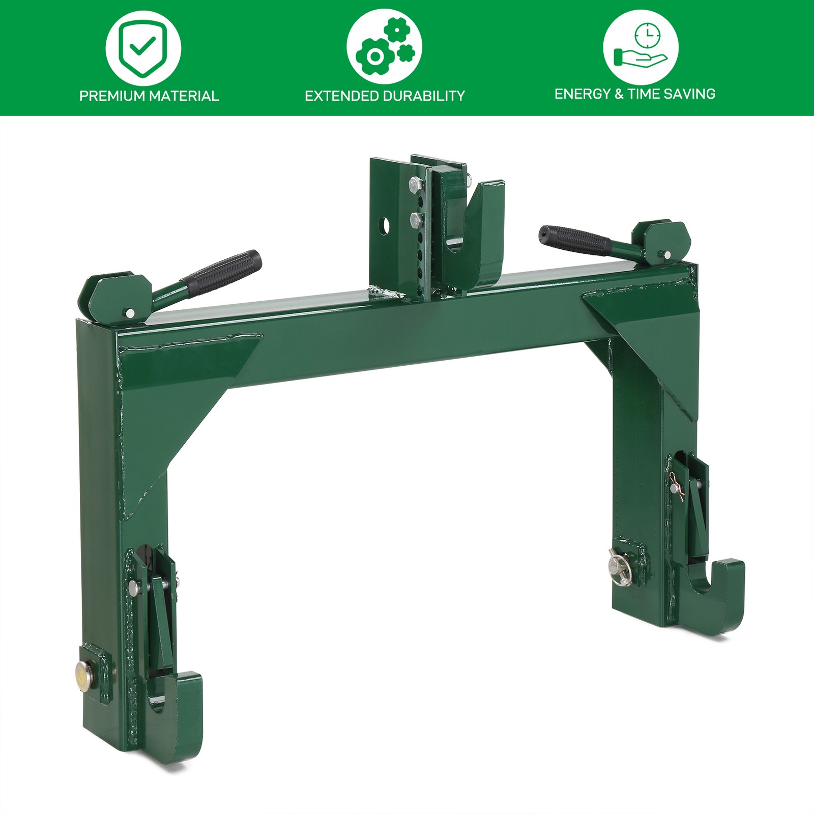 3 Point Quick Hitch Adapter Category 1/2 fits Tractors Attachment 3000LBS Green