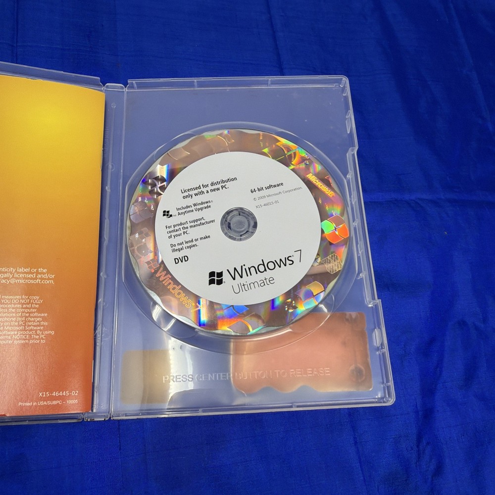Microsoft Windows 7 Ultimate 64-bit DVD w/ Product Key