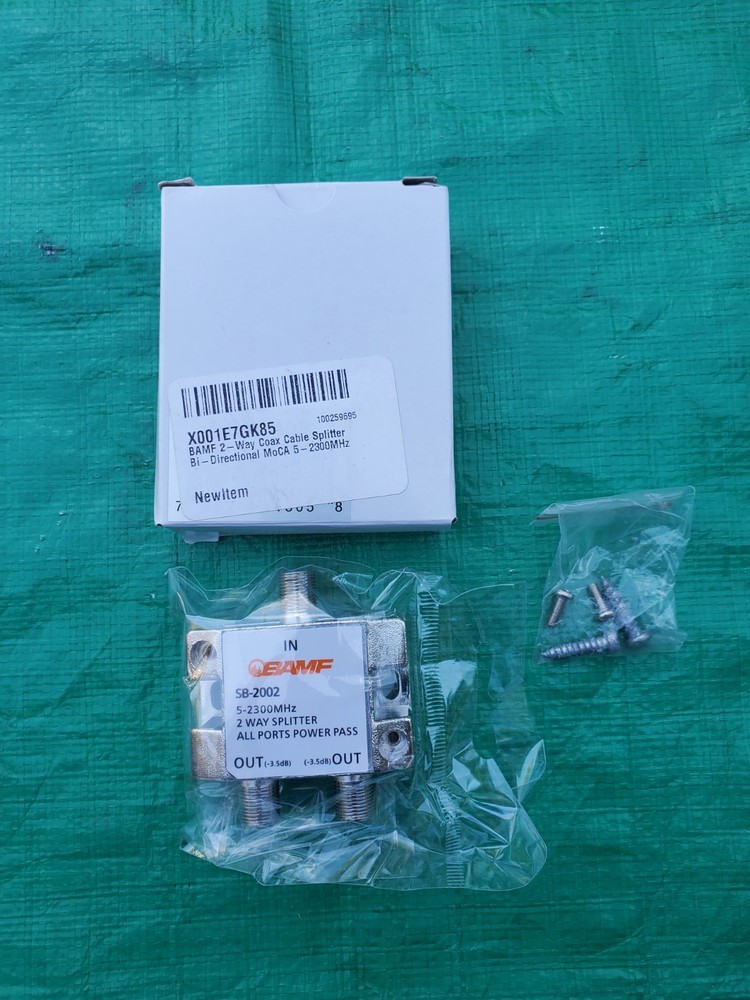 BAMF 2-Way Coax Cable Splitter SB-2002