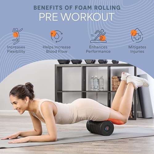 4 Speed Vibrating Foam Roller for Physical Therapy & Exercise - High Large