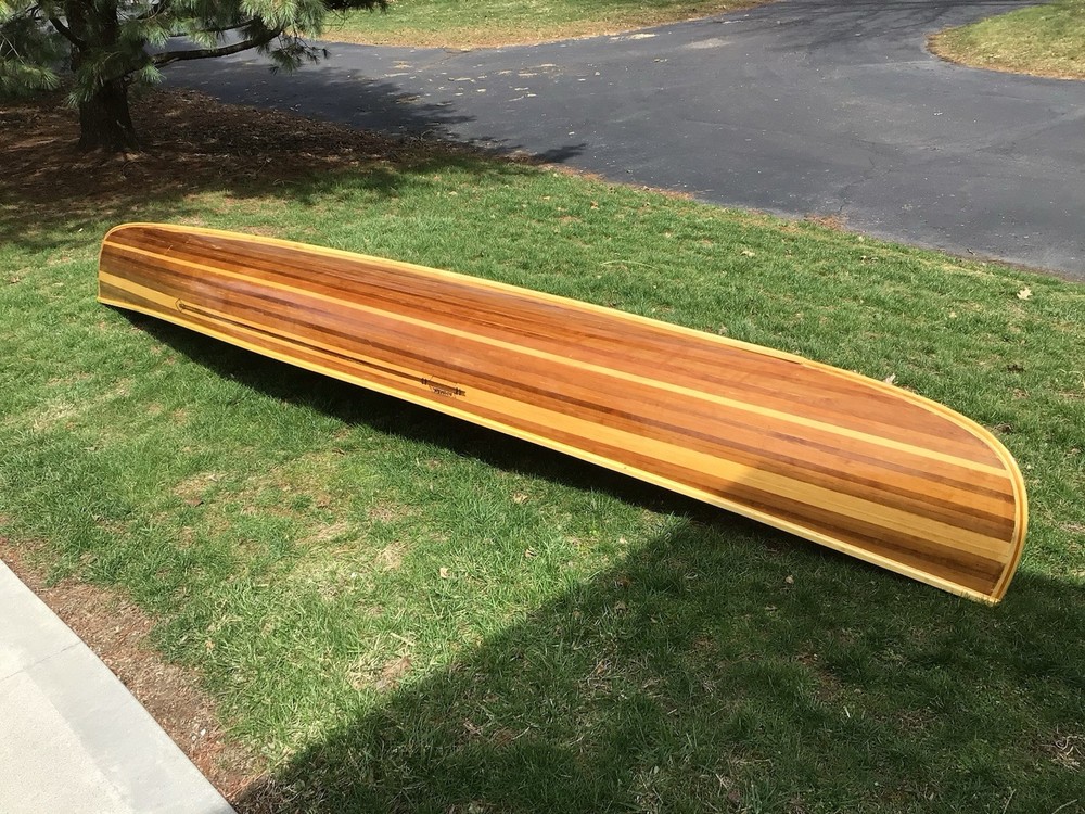 16 Foot Hand Built Cedar Strip Canoe