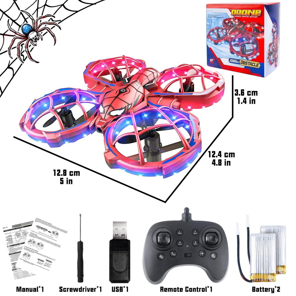 Mini Drone Easy to fly Beginner, LED Remote Control Drones, RC Quadcopter wit...