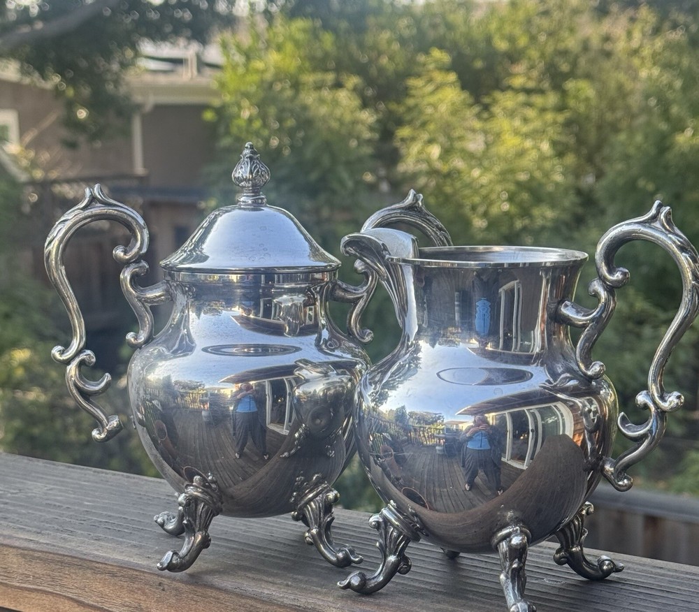 Birmingham Silver Plated Sugar & Creamer Set
