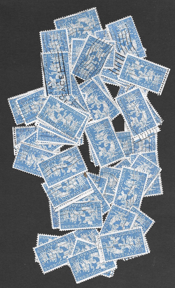 US Postage Stamps for Crafting- Scott 1123- 50  4c Fort Duquesne - Blue