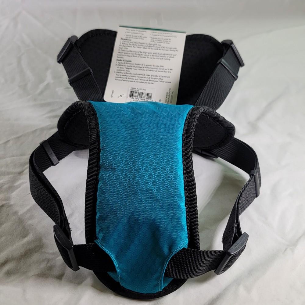 Pet Attire Multi-Function Harness - Teal/Blue - Size Large 26"-38"