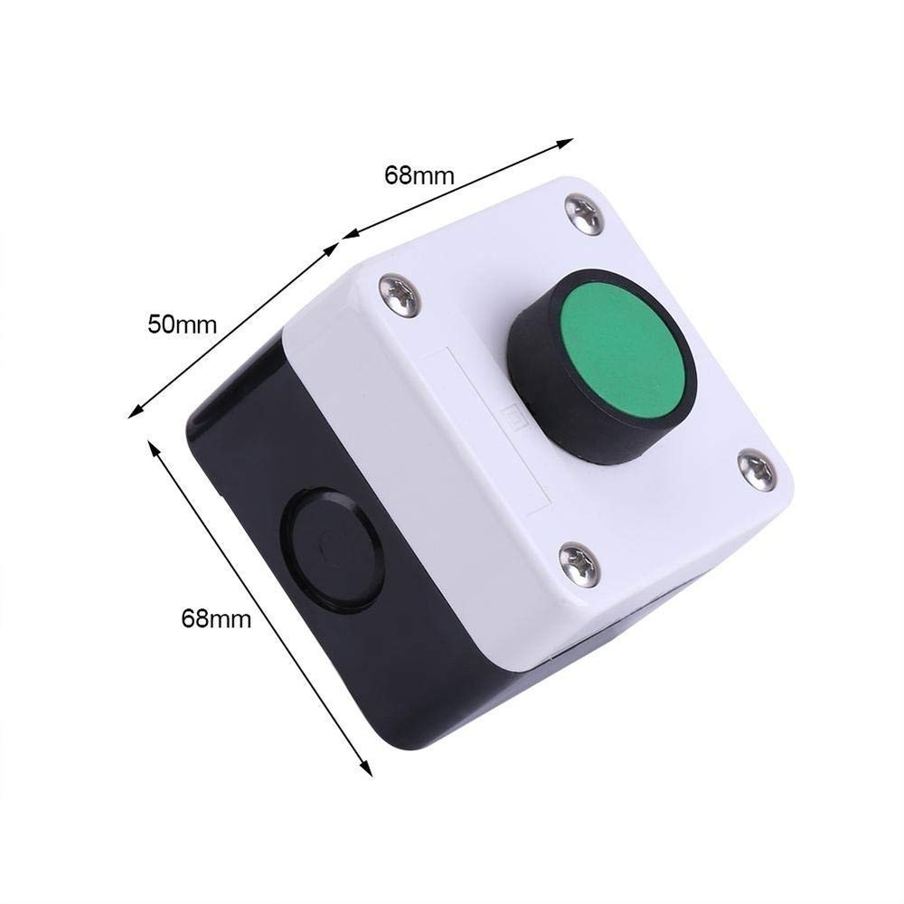 Push Button Switch Box - ABS Weatherproof White+Black+Green