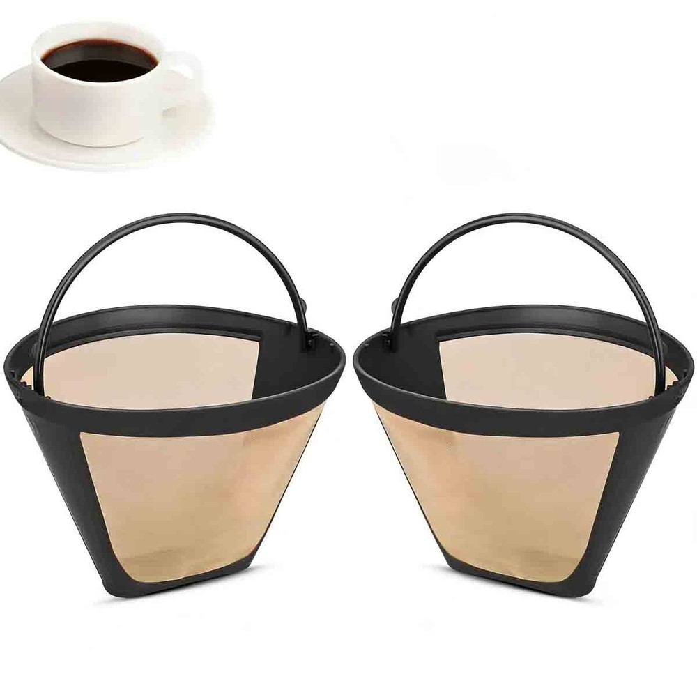 2 Pack Reusable #4 Cone Style Coffee Filter for Black & Decker Cone Shaped