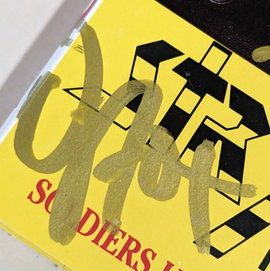 Stryper SIGNED CASSETTE Soldiers Under Command MICHAEL ROBERT OZ TIM autograph