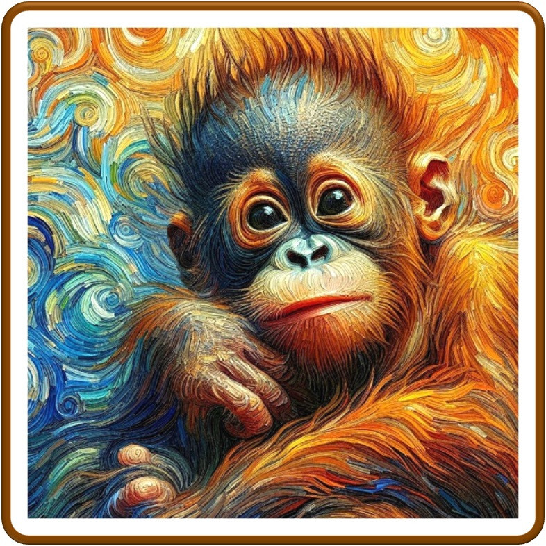 30 Custom Cute Ape Art Personalized Address Labels