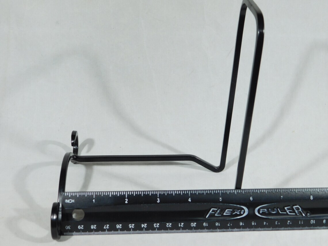 Easel Display Stand Black Metal Large Size Scroll Design