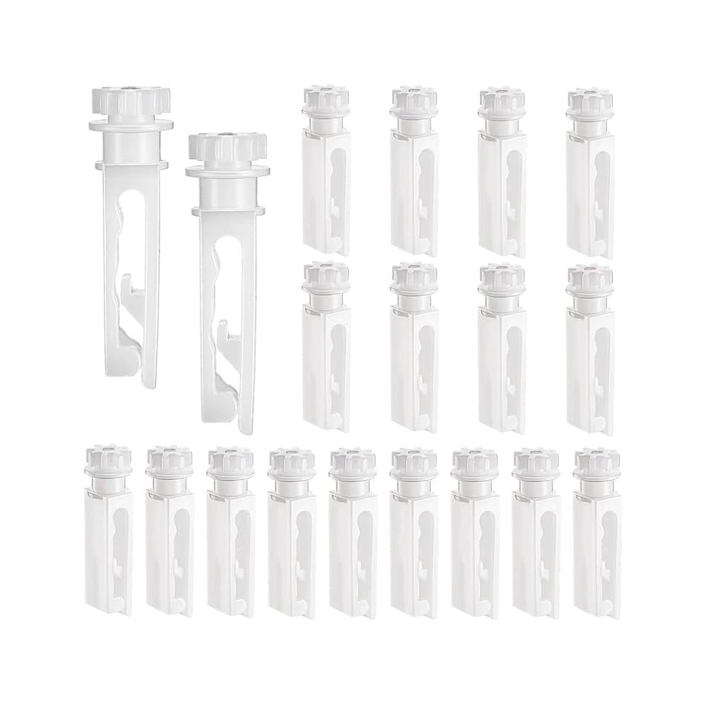 Window Blind Stem Replacement, White, 12 Pack, For Vertical Carriers