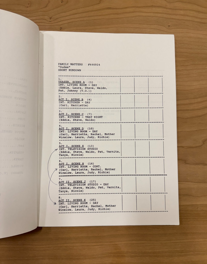 Family Matters TV Show Script