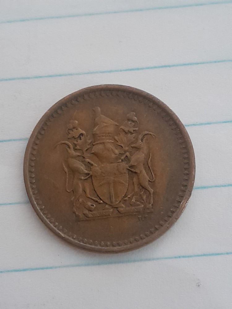 1970 Rhodesia 1 cent coin
